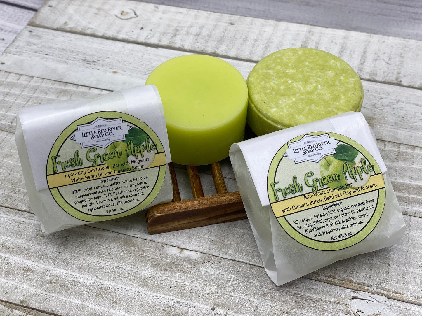 Fresh Green Apple Solid Shampoo or Conditioner Bars