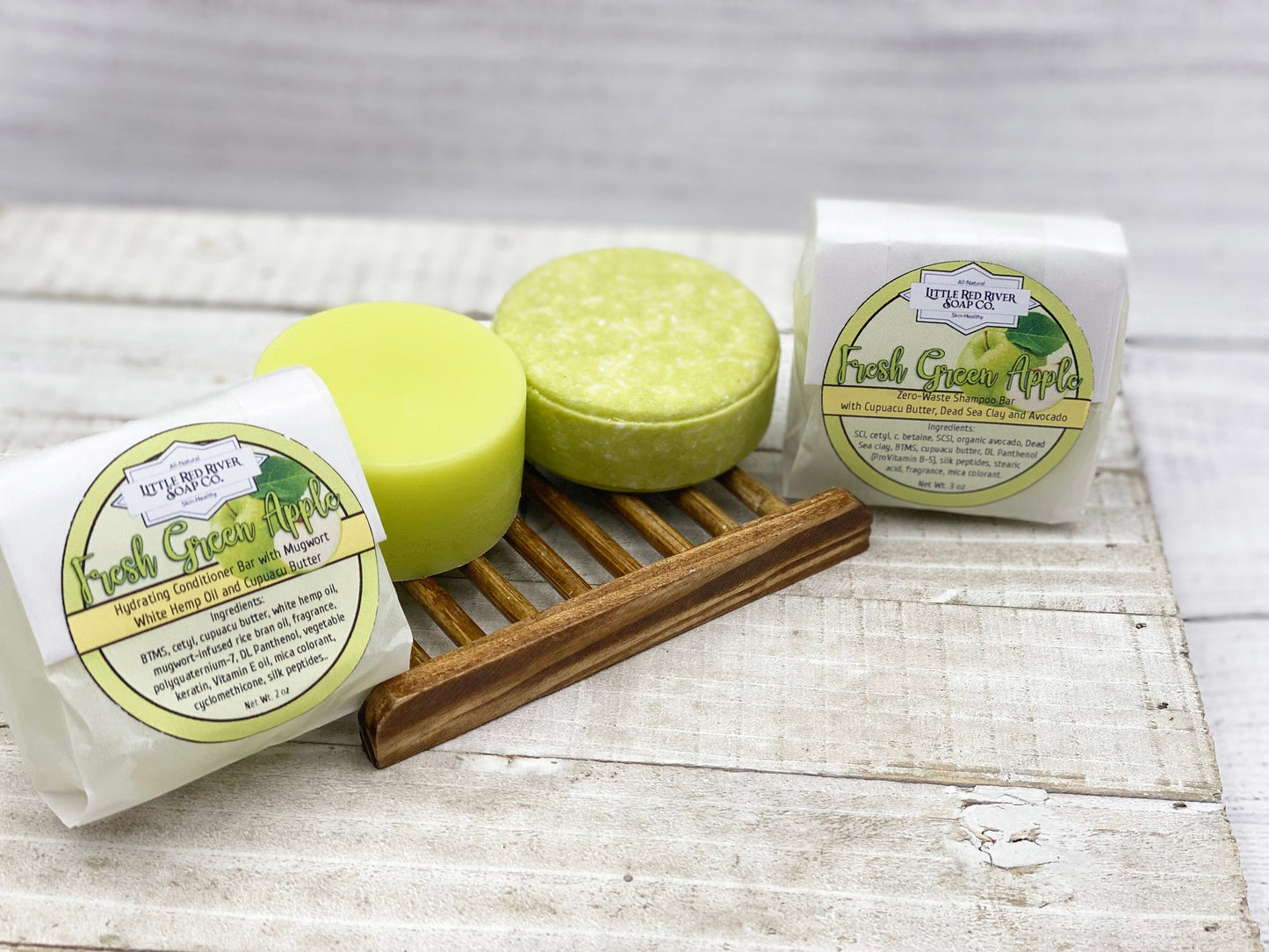 Fresh Green Apple Solid Shampoo or Conditioner Bars