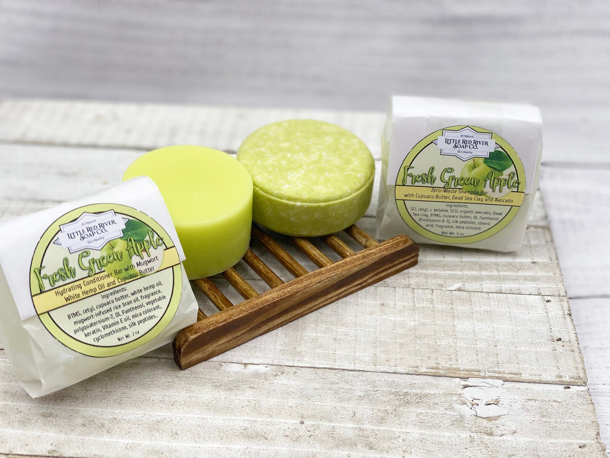 Fresh Green Apple Solid Shampoo or Conditioner Bars