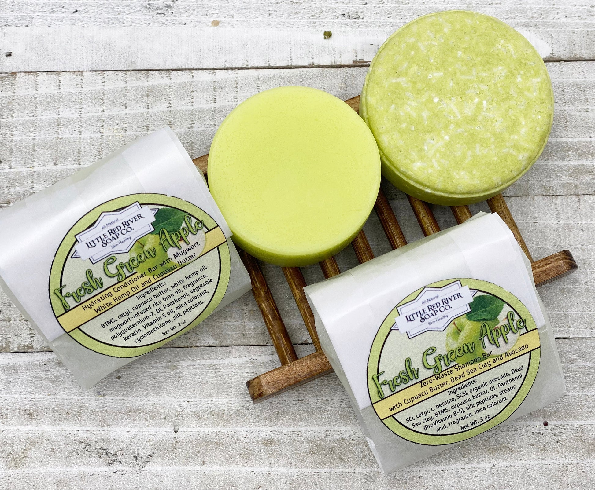 Fresh Green Apple Solid Shampoo or Conditioner Bars