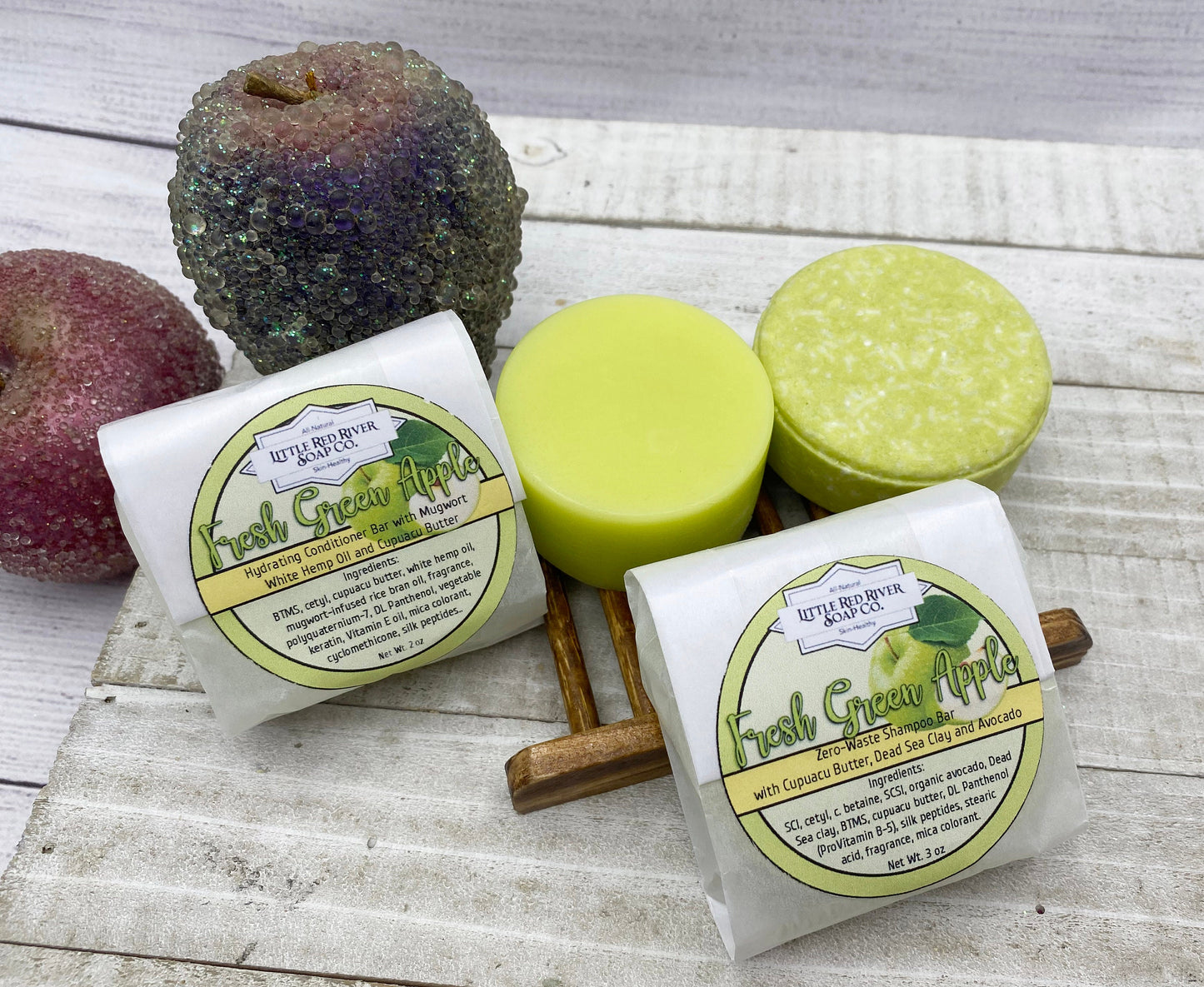 Fresh Green Apple Solid Shampoo or Conditioner Bars