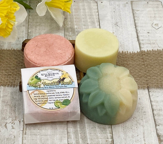 Fruity Vanilla Musk Natural Shampoo - Zero Waste Shampoo - Conditioner