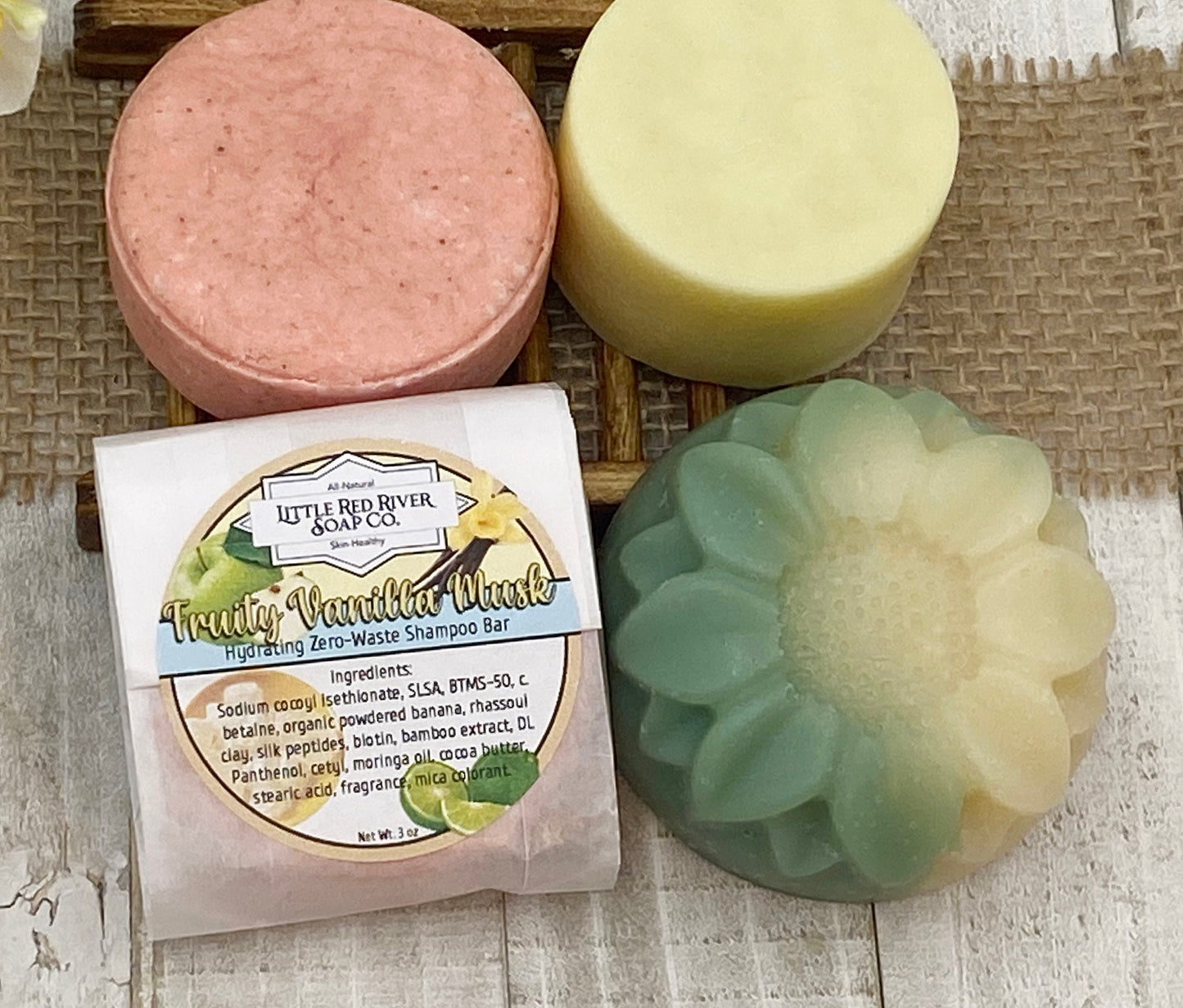 Fruity Vanilla Musk Natural Shampoo - Zero Waste Shampoo - Conditioner