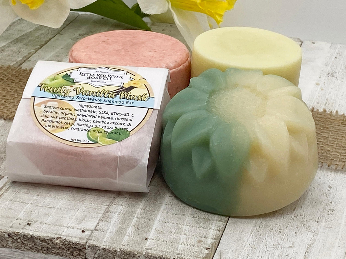 Fruity Vanilla Musk Natural Shampoo - Zero Waste Shampoo - Conditioner